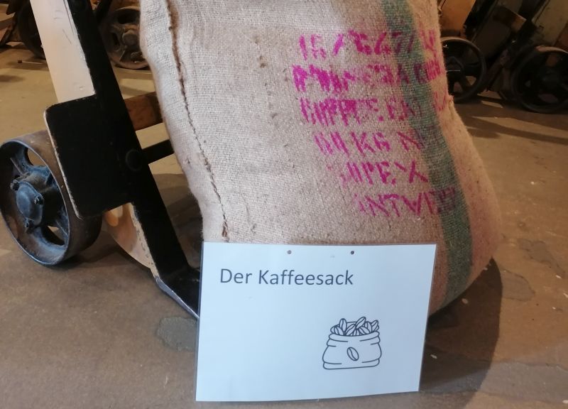Ein Fotot von einem Kaffeesack